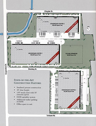 brochure for Crossroads Business Centre in Ontario, Canada