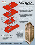 Brochure for The Garland building, an office building in downtown Chicago