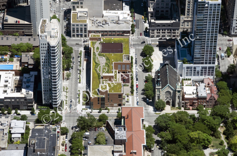 aerial photograph of Ogden School