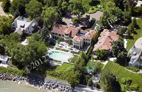 aerial photograph of a Winnetka Estate